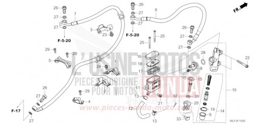 REAR BRAKE MASTER CYLINDER NT1100AP de 2023